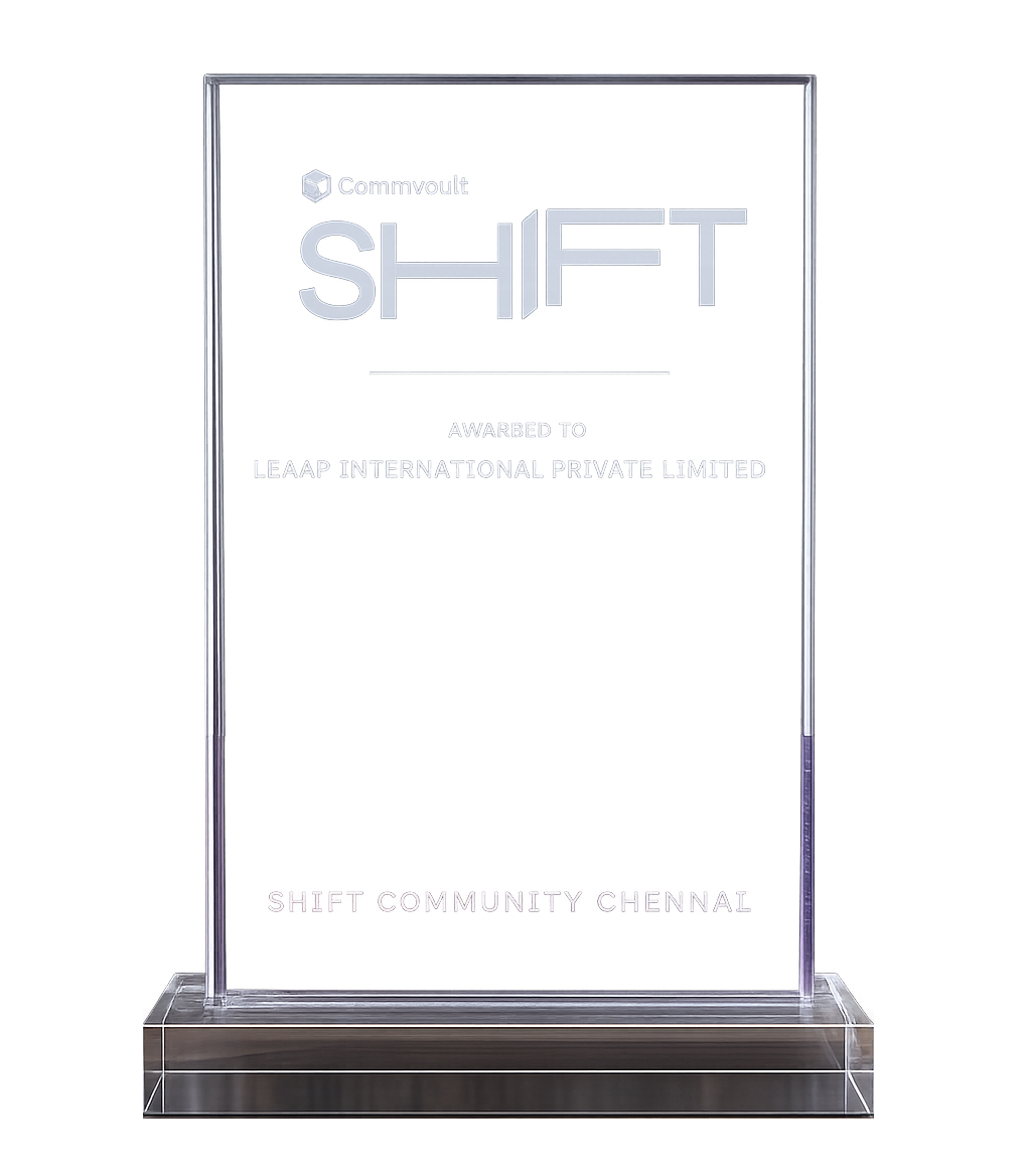 Award from Commvault Shift in the year 2026